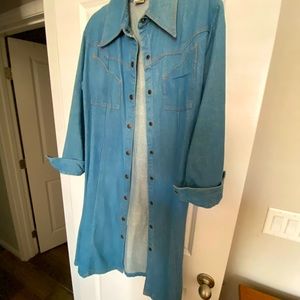 Vintage Denim Duster coat.